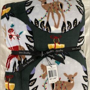 Christmas Holiday Blanket NWT Vera Bradley Oversized Throw Blanket 94” x 66”